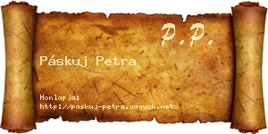 Páskuj Petra névjegykártya
